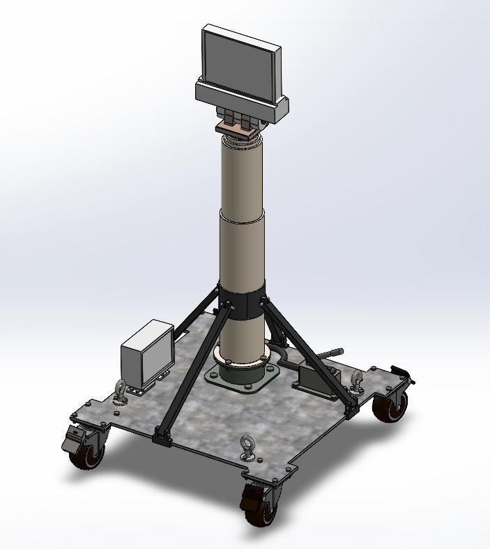 Portable Hydraulic Radar Loading Trolley